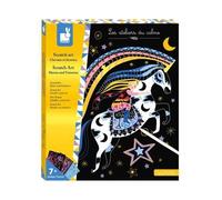 Janod - From 7 years old - Creative Kit Scratch Art Horses And Unicorns - Les Ateliers du Calme - Dexterity and Concentration - J07895, Blanc