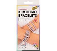 Folia Set de bricolage Bracelets Kumihimo PASTEL RAINBOW, 16 pièces multicolore, TU