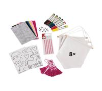 Kit Créatif Licorne, Pour 8 Fanions De Tissu, Boîte 1 Set