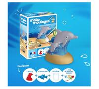 Mako créations – Kit Le Dauphin et son Bébé – Plâtre & peinture – Moule latex rouge – Dès 5 ans