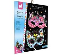 Kit Créatif Masque de Fête Scratch Art Janod Aqua G