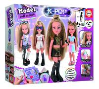 Kit créatif mode - EDUCA - My Model K-Pop - Plus de 150 looks - Poupée articulée - Dès 6 ans