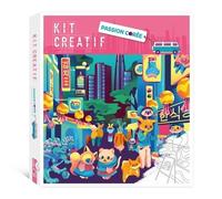 Kit Créatif Passion Corée - Coffret Avec 2 Tableaux À Peindre, 1 Carte De La Corée Du Sud À Décorer, 12 Pots De Peinture, 1 Plance De Stickers Et 1 Pinceau