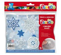 Perles à repasser - Perlou - L'univers glacé - 1000 perles - Plaque à picots - 5 modèles Noël