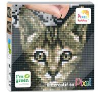 Kit Créatif Pixel - Tableau 12 x 12 cm - Chat