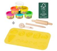 Kit créatif Play-Doh 6 pâtes à modeler + tapis 3d et accessoires multicolore TU