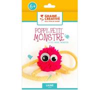 Kit créatif pour enfant - GRAINE CRÉATIVE - Poppy - 2 pelotes de laine - Tricotin - Guide illustré
