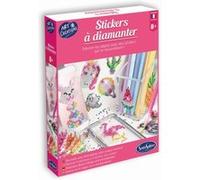 Sentosphère - Sticker à diamanter - Coffret créatif pour Enfants - Dès 8 Ans - Création de Stickers Brillants avec Strass colorés - Kit Complet avec Crayon, Cire, Plateau, et Vernis - 32540