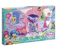 Kit Créatif - Shimmer Shine - 3 In 1 - Boite de 3 Activités (Perles à Repasser, Feutres à Souffler et Sac à Décorer) -