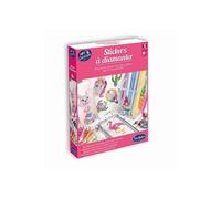 Sentosphère Kit créatif Stickers à diamanter – strass colorés, crayon, vernis – Multicolore