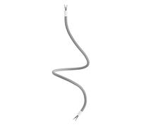 Kit Creative Flex tube flexible recouvert de tissu RM75 Titane - 90 cm, Blanc mat