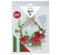 KIT CRÉPON, Couronne de Noël 20,5x1,5x30cm - Assortiment