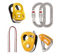 Petzl - Set de poulies et bloqueurs - Kit Crevasse Rescue en Aluminium - Orange Orange