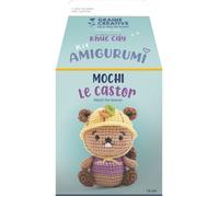 Graine Créative – Kit crochet Amigurumi Mochi le Castor 13 cm, création facile