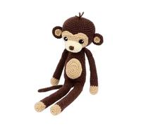 Kit Crochet Amigurumi Singe 30 cm - Kit Crochet Débutant Complet - DIY Peluche à Crocheter avec Fil, Rembourrage, Crochet et Aiguille - Loisirs Créatifs Adulte et Enfant - Instructions + QR Code