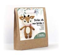 Graine Créative - Kit crochet Biche - 17 cm - 12 pièces - Beige