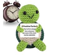 Kit Crochet Créatif Animaux Matériel, Animaux Au Crochet Positifs, Kit De Crochet pour Débutants, Porte-Bonheur, Cadeau De Motivation Décoration De Fête, Positive Energie-Wollornamente