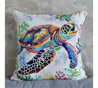 Kit Crochet de Verrouillage Tortue Tapis DIY Broderie Kit Tapis Point Noué à Faire pour Débutants, Adultes ou Enfants,Latch Hook Canevas Coussin Point 43x43cm