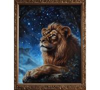 Kit Crochet Debutant Animal Lion Fantastiquekits De Tapisserie en Toile Imprimée Ensemble De Broderie Kit De Fil De Crochet DIY pour Débutants Tapis À Crochet De Loquet Imprimés pour Adult 31x63in