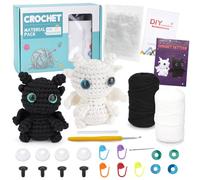 Kit Crochet Debutant Complet, 2 Pièces Crochet Tricot, D'animaux Dragon à Crocheter pour Adultes et Enfants avec Didacticiels Vidéo en Anglais, Excellent pour les Amateurs de Kit Crochet Amigurumi