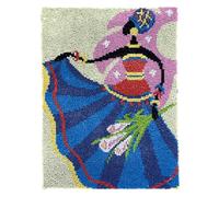 Kit Crochet Debutant Complet Kits De Crochets De Loquet Femme Africaine Kit De Fabrication De Tapis Bricolage Femme Dansante Pour Adultes,Kit De Point De Croix Fabrication De Tapis Coutur 21x29in