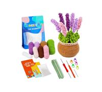 Kit Crochet DIY Kit Crochet Lavande avec Aiguilles Peluche Poupée Facile