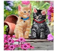 Kit Crystal Art - Carte broderie diamant - Chatons - 18 x 18 cm Multicolore G