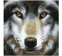 Kit Crystal Art - Tableau Loup - 30 x 30 cm Multicolore