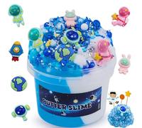 Kit Crystal Slime, kit DIY Clear Slime pour enfants de 300 ml avec additifs variés, kit pour fabriquer soi-même du slime, jouet sensoriel slime, cadeau pour fête d'enfants, anniversaire, Pâques, Nouve