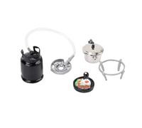 Kit Cuisine Miniature Maison de Poupée 1:12, Modèle Cuisinière à Gaz Alliage avec Autocuiseur Poêle et Support pour Décoration Scène Tiny House