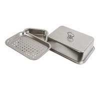 Le Marquier - Kit cuisson vapeur - Plat + support ajouré + cloche rectangulaire - Argent