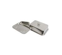 Le Marquier - Kit cuisson vapeur - Plat + support ajouré + cloche rectangulaire - Argent