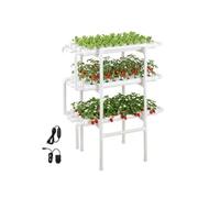 VEVOR Kit de culture hydroponique NFT 3 niveaux – 108 emplacements, PVC‑U, irrigation programmée