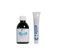 Kit Curasept Bain de Bouche ADS 212 Antiseptique Sans Alcool 0,12% Chlorhexidine 200ml Menthe + Dentifrice ADS 712 75ml| Prévient la Décoloration des Dents |Anti Tartre | Utilisation jusquà 30 jours