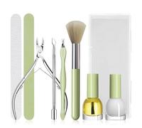 Kit Cuticule Ongle-8 Pièces, Cuticule Ongle Remover, Kit Manicure Ongle Complet avec Huile a Cuticule Ongle, Coupe Cuticule Ongle Professionnel, Limes a Ongles, Repousse Cuticule Ongle