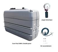 Kit cuve fioul 2000 L double paroi + Kit aspiration ROTH + Jauge