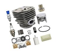 Kit Cylindre 45 mm, Piston, roulement, carburateur, Compatible avec tronçonneuses 154, 254, 154XP et 254XP. Bougie d'allumage, décompresseur, Filtre à Carburant, pièce de Rechange.