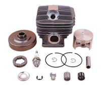 Kit cylindre-Piston de tronçonneuse 52mm, 1 jeu, for Stihl MS460 046 MS 460, tambour d'embrayage 3/8 ", pignon à 7 dents, roulement jante, Valve décompression