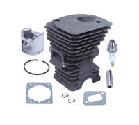 Kit Cylindre-Piston plaqué Bougie Compatible avec tronçonneuses 340, 345 E, 350 EPA, CS 2141, 2145 et 2150 (42 mm).