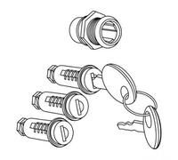 Shad Kit 3 Système Top Case Fermeture Rouge/Argenté