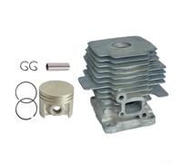 Kit cylindre tondeuse à gazon compatible avec modèles FS230, 1 cylindre, 1 piston, 1 goupille de piston, 2 rondelles + 2 clips, pour restaurer l'efficacité du moteur