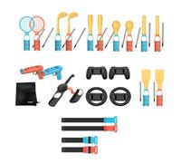 Kit Cymwer Sports Games, 24 sur 1 pack d'accessoires sportifs avec raquettes de tennis Clubs de golf Scluts de jambe de foot