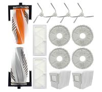Kit d’accessoires de rechange compatibles pour robot aspirateur DJI ROMO P/ROMO A/ROMO S, 1 brosse principale, 4 brosses latérales, 2 filtres HEPA, 4 serpillières et 2 sacs à poussière