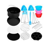 Kit d accessoires pour friteuse à air de remplacement la plupart des marques Ensemble 12 pièces avec tonneau cuisson gâteaux plaque pizza muffins doublures qualité alimentaire silicone lave-vaisselle