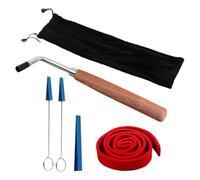 Kit D’accordage de Piano Sourdine, Manche Bois en Métal | Outil en L Coins Octogonaux, Usage Maison et Salle de Cours, pour Pianos Droits, Entretien DIY