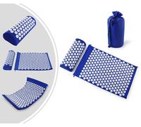 Leogreen - Kit d'Acupression avec Tapis et Coussin, Matelas de Relaxation, Bleu, avec sac et coussin, Standards/Certifications: ROHS Bleu