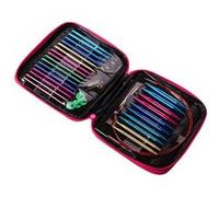 Kit d’aiguilles circulaires en aluminium anodisé, détachables et interchangeables, outils de tricot DIY pour pulls Noir