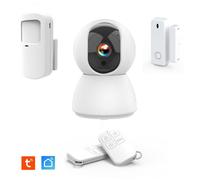 Kit d’Alarme intérieure connecté Évolutif avec Caméra IP PT 4MP avec Sirène intégrée 90 dB