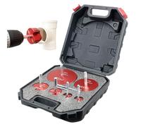 Kit D’Alésoir De Raccord - Dispositif De Réusinage De Tuyaux, Ensemble Métallique Multi-Taille Durable | Outil De Préparation Pour Connexion De Conduite PVC Travaux Ménagers Atelier Réparation Cuisine