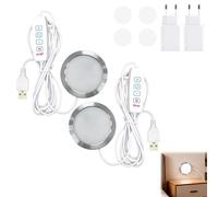 Kit d’ampoules LED 001 pour Bambu Lab Makerworld - 3 couleurs avec lumière chaude 3000 K, alimentation USB 5V, kit complet pour impression 3D, 2 pièces + chargeur inclus (2)